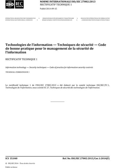 Standards PDF Cover Page